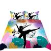 Polyester Bedding Two Or Three Piece Digital Printing Dance Silhouette