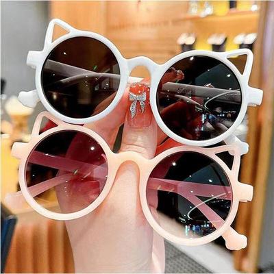 Nieuwe kinderzonnebrillen, modieuze kattenorenzonnebrillen, nieuwe kinderzonnebrillen, niet-gepolariseerd, modeaccessoire