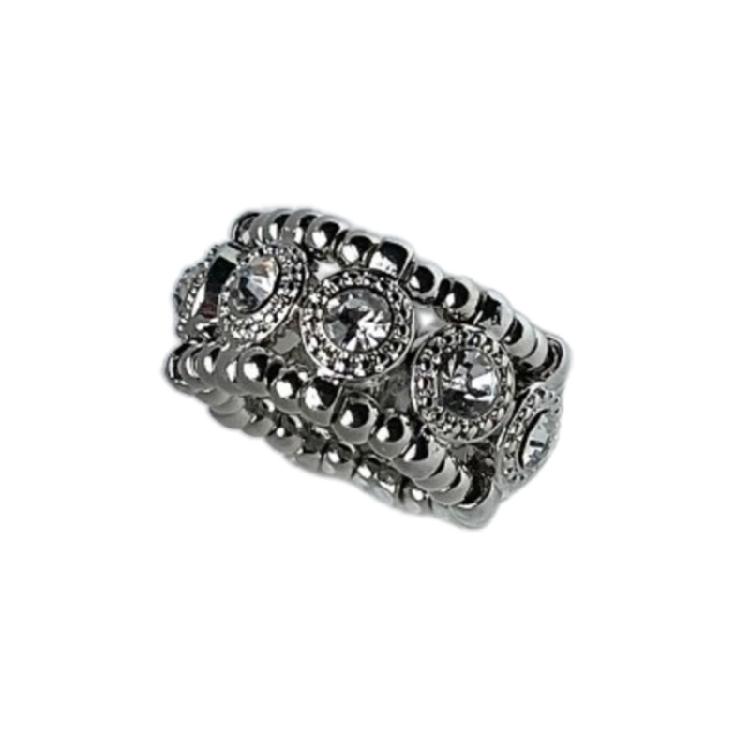 

Rhinestone Stretch Rings Stackable Finger Rings Elastic Diamond Rings Minimalist 1