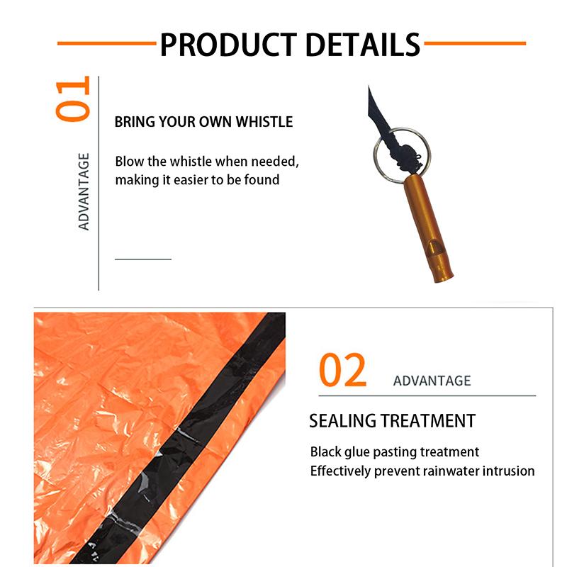 Emergency Survival Bivvy Bag, Waterproof Thermal Sleeping Bag for Outdoor Camping Hiking Travel Survival Kit