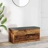 Storage Bench with Rustic Wood Look 102 X 42 X 45 Cm Engineered Wood
