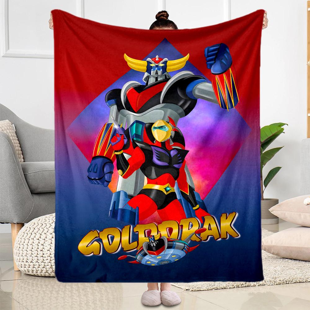 Giant Robot Adventure Flannel Blanket-Soft and Suitable for Sofas,Beds,Offices,Travel,All Seasons,Great Gift for Holidays and Birthdays.
