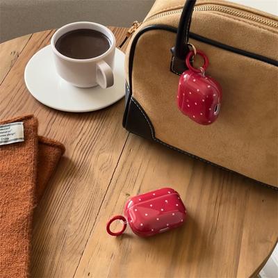INS Burgundy Polka Dot for Apple AirPods 1 /1 New 1st Generation Protective Case airpodsPro1st Generation Earphone Case