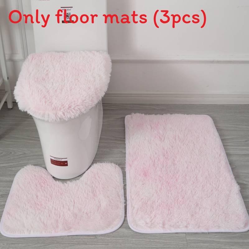 

Тай-дай Нескользящий коврик Пушистый плюшевый чехол для сиденья унитаза в ванной ковер 3 предмета