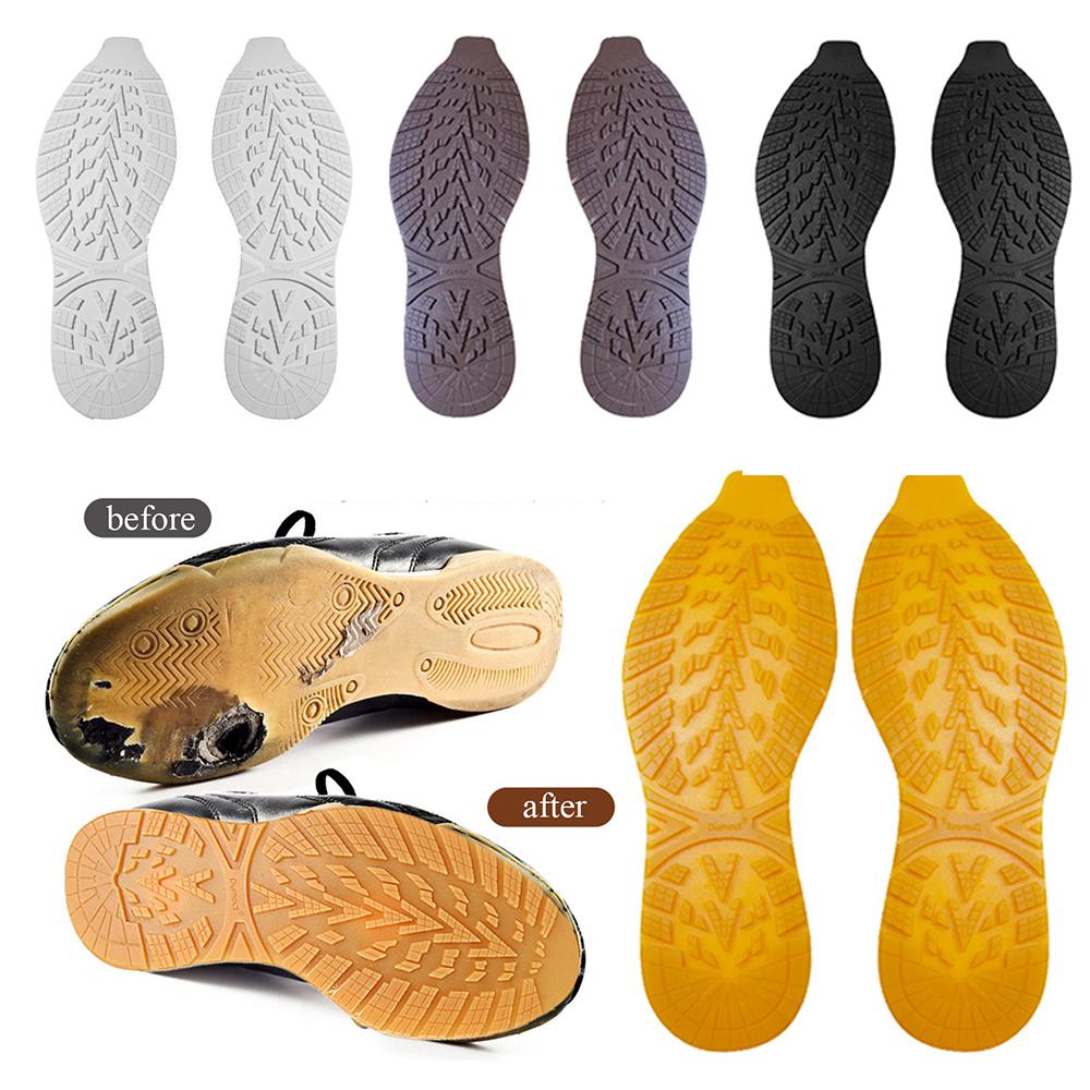 1 Pair Full Sole Protector Sole Sport Sneaker Repair Worker Rubber Shoe Soles Anti Slip Foot Pad Non-Slip Sole Stickers Pads