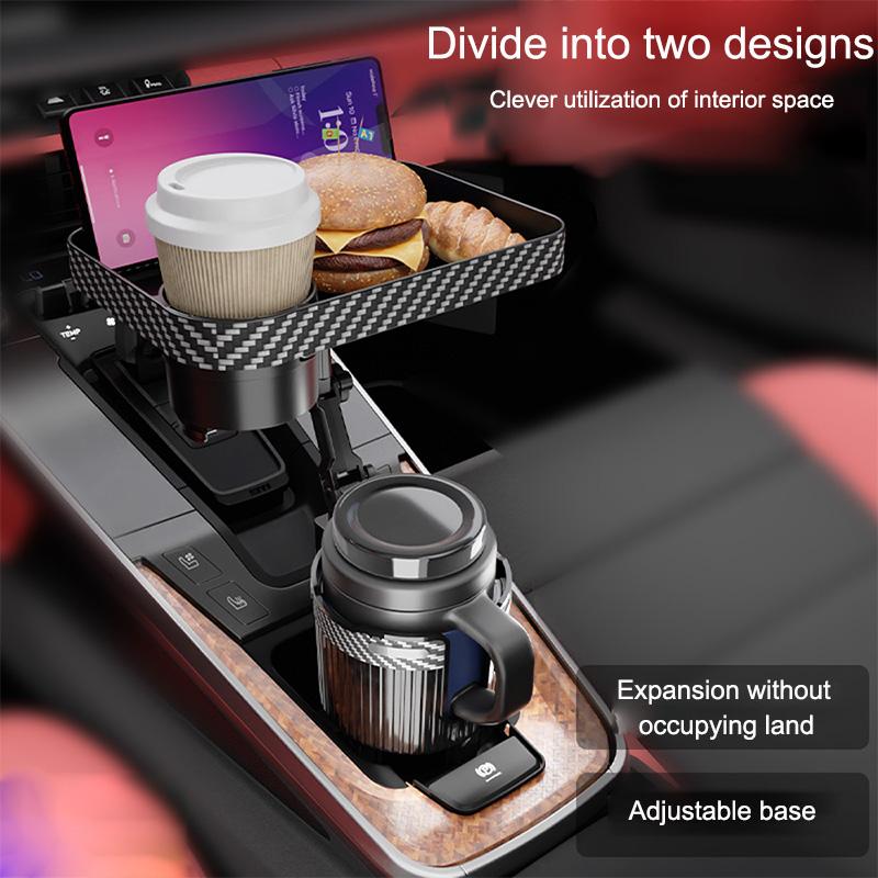Multi-functional Car Cup Holder Tray Dining Food Drink Holder Cup Table Adjustable Storage Holder Solution Travel Accessories