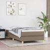 Maison Exclusive - Slatted Bed Base with Taupe Mattress 90x200 Cm Fabric