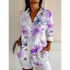 Women's Shirt Floral Graphic Elegant Vintage Tropical Long Sleeve Shirt Collar Regular Tops Daily Buttons Print Summer Spring