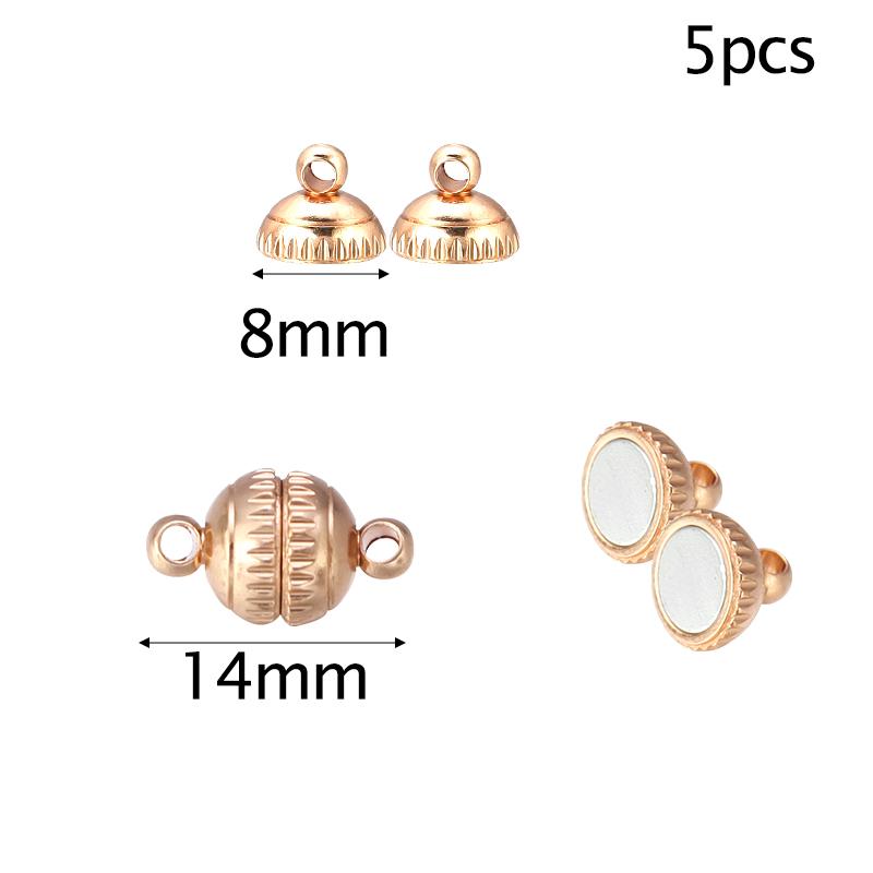 Louleur Round/Heart Strong Magnetic Clasps Magnet End Clasp Connectors for Jewelry Making DIY Bracelet Necklace Accessories