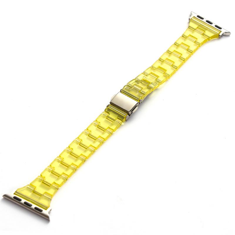 Resin Band for Apple Watch Series 10 46mm/Ultra 2 Ultra 49mm/Series 9 8 7 45mm/6 5 4 SE (2023) SE (2022) SE 44mm/3 2 1 42mm Jelly Watch Strap