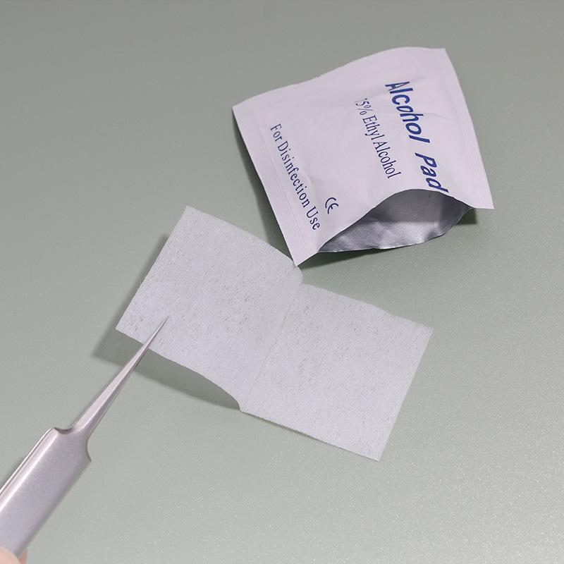 75% Alcohol Cotton Pads: 100 Individually Wrapped Ear Piercing & Jewelry Cleaning Wipes - Portable & Disposable for Travel