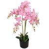 VidaXL Artificial Plant with Pot Orchid 75 Cm Pink