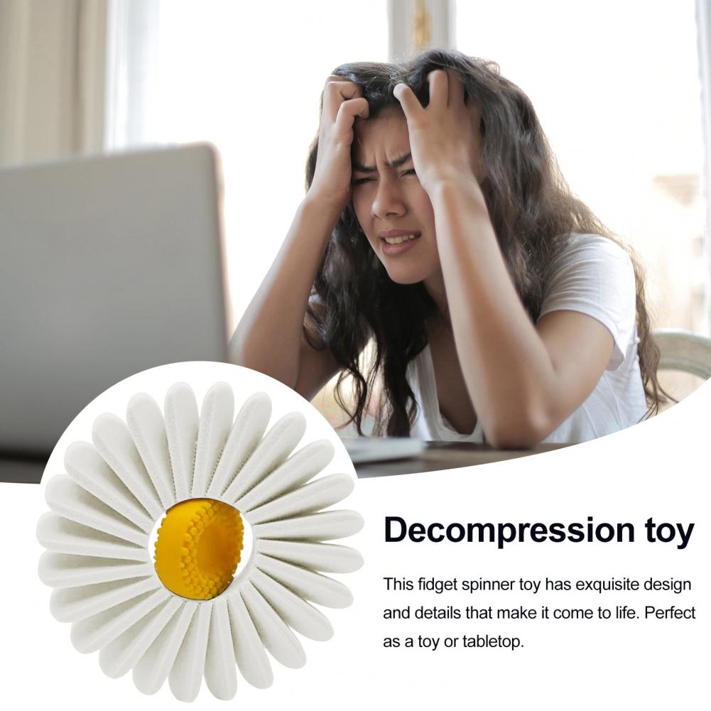 6.65cm Flower Fidget Spinner 3D Printed Spring Flower Fidget Toy Stress-Relief Flower For Home Office Use Adults And Children