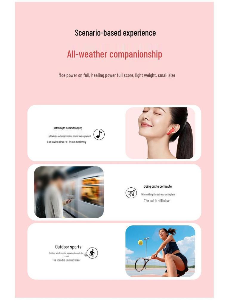 2025 Violent Bear Bluetooth Earphones: Wireless, Mini, High Quality, Long Battery Life, T58 Gift Ornament