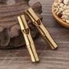 Vintage Brass Dragon Carved Whistle with Keychain Hole High Decibel Loud Portable Whistle for Outdoor Camping Travel Emergency