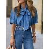 JPNTKY Women's Fashion Casual Short Sleeve Blouses & Shirts