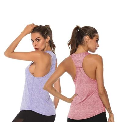 Damen Yoga-Weste, Sport-Shirt, ärmellos, für Fitnessstudio, Fitness, Laufweste, Fitness, Jogging, Yoga, Tanktop, Sportwear, Workout-T-Shirt