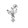 New Fashion Jewelry ASTM 316 Stainless Steel Gold Plated Zircon Lip Piercing Custom Luxury Helix Nose Ear Labret Body Unisex