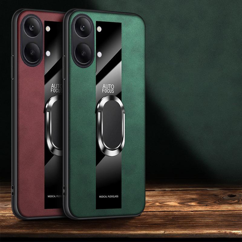 For Xiaomi Poco X8 Pro Max Case Business Magnetic Ring Holder Shockproof sheepskin Leather Soft Silicone Fashion for Xiaomi Poco X8 Back Cover