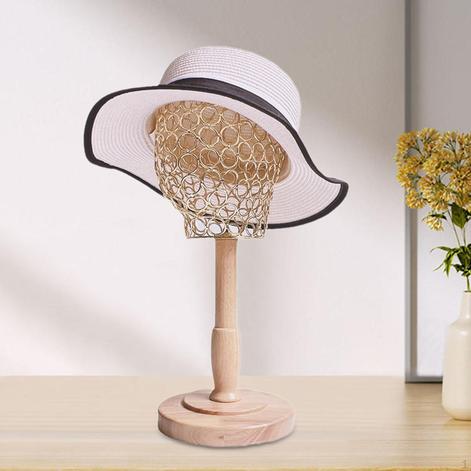 

Подставка для головы манекена для шляп, колпачков, держателя парика, реквизит, стойка для демонстрации манекенов из дерева золотистый