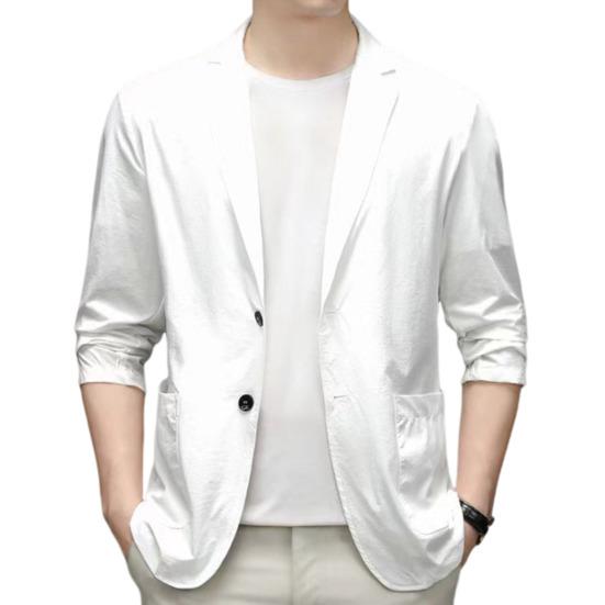 

Мужской костюм, пальто с лацканами, однобортный пиджак с длинными рукавами, сплошной цвет, карманы, деловой деловой костюм, пальто, рабочая одежда L