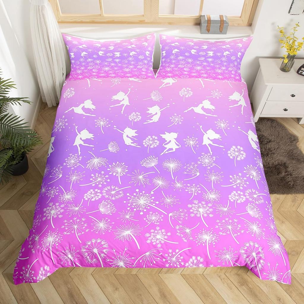 Comforter Dandelion Wild Daisy Botanical Bedding Set Cute Butterfly Comforter For Boys Girls Farmhouse