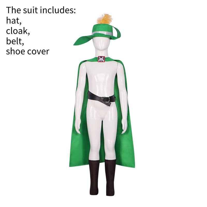 

Костюм Кота в сапогах 2 для косплея на Хэллоуин 130cm/51.18in зелёный