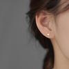Higu E1015 S925 Silver Moonstone Antler Stud Earrings - New Christmas Trend, Mori Style