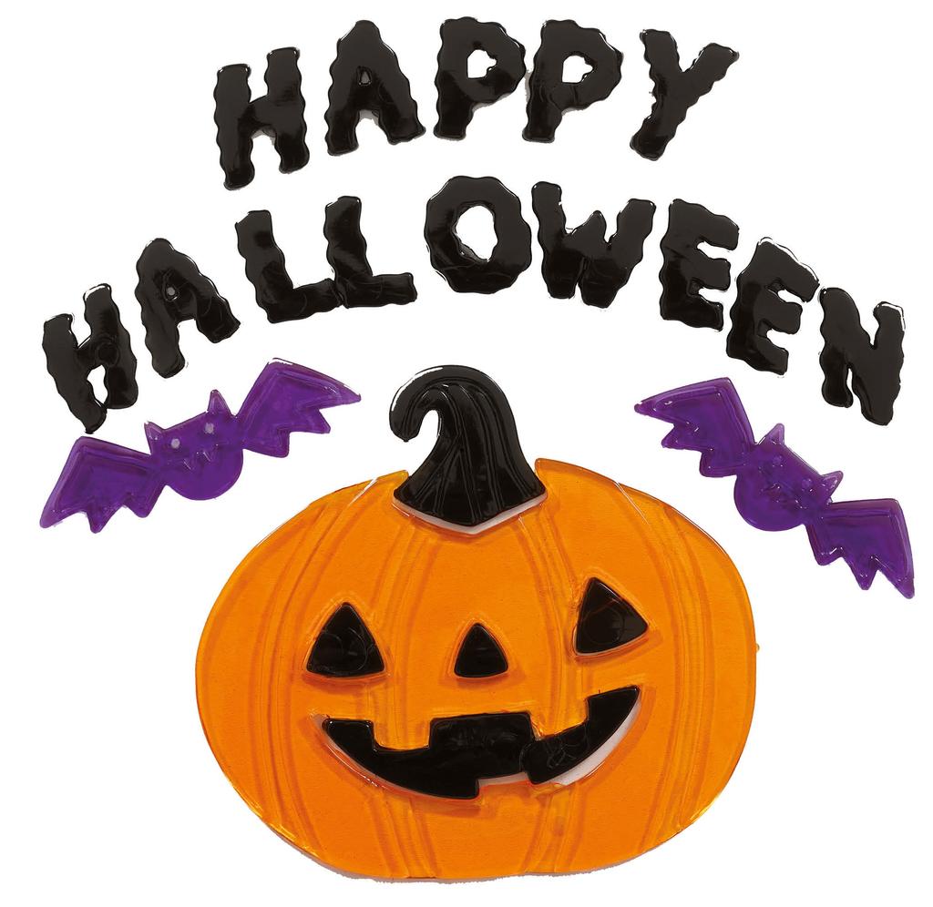 Dekoracja Żelowa Na Szybę Happy Halloween Dynia