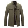 Cotton Jacket Middle-aged and Elderly Pure Cotton Loose Jacket Stand-up Collar Men's Spring and Autumn Coat Middle-aged Dad Clothing Spring and Autumn
