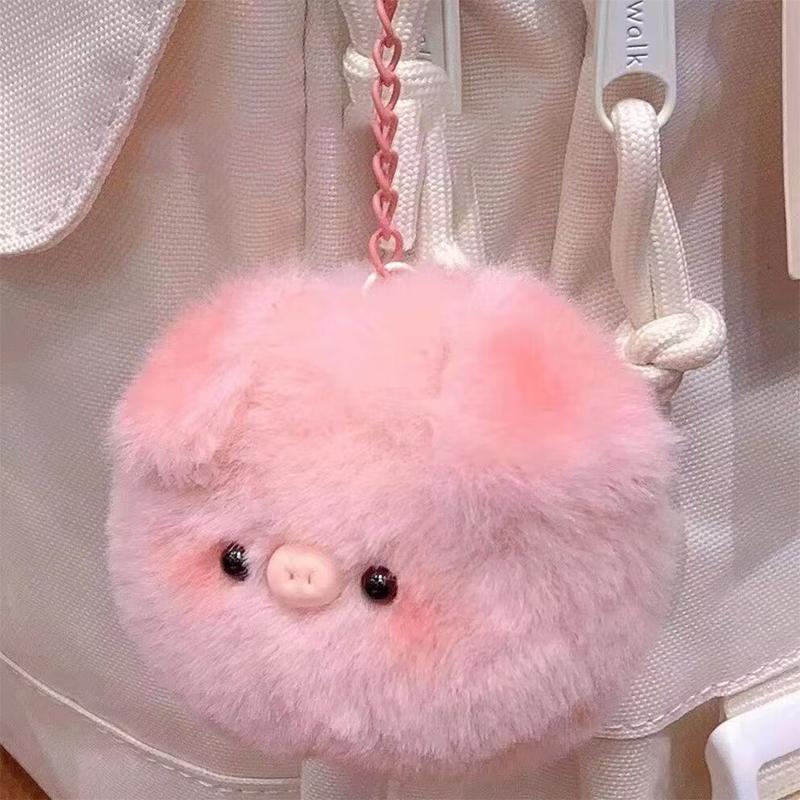 Cartoon Bear Keychain Pendant Cute Plush Doll Toy Fluffy Plush Keychain Bag Pendant Decoration Girl Bag Pendant E