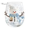 Weihnachts-Glasbecher 3D Tumbler, Mit Santa, Schneemann, Baum Skulpturierter Becher, Kreatives Skulpturales Dekoratives Feiertags-Trinkgeschirr, Festliches Geschenk für Party-Trinkgeschirr