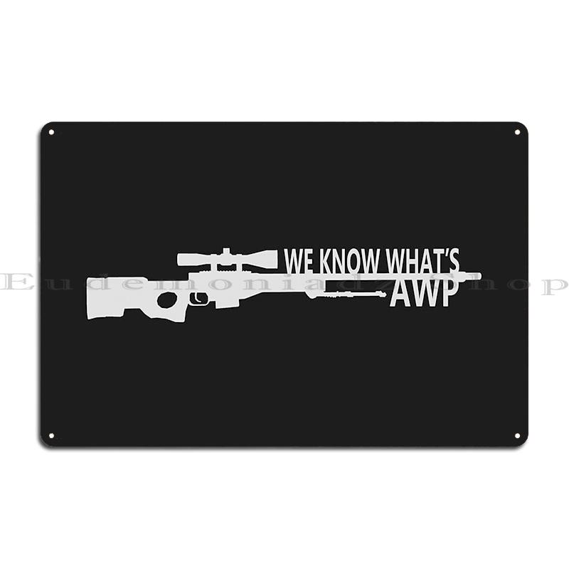 Awp Cs Go Weapon Sniper Master Degree In Sniperology Metal Plaque Wall Cave Garage Club Decoration Wall Decor Tin Sign Poster