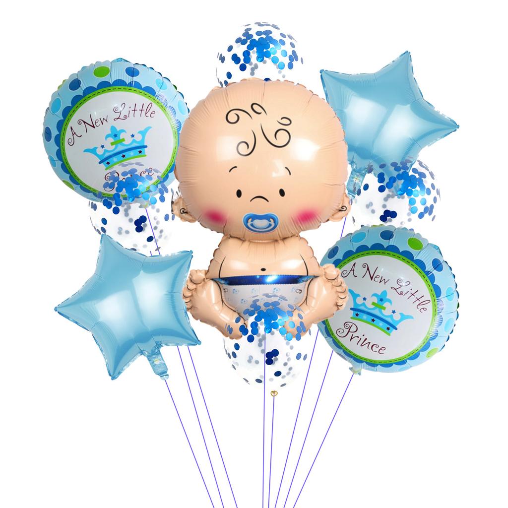 Baby Boy And Girl Babyshower Blue Pink Baby Birthday Christening Holiday Balloon Decoration Set
