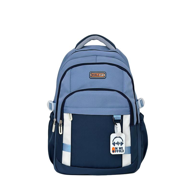 New Style of Junior and Senior High School Students' School Bag Korean Style Street Fashion Casual Backpack Large Capacity Simple Campus Backpack