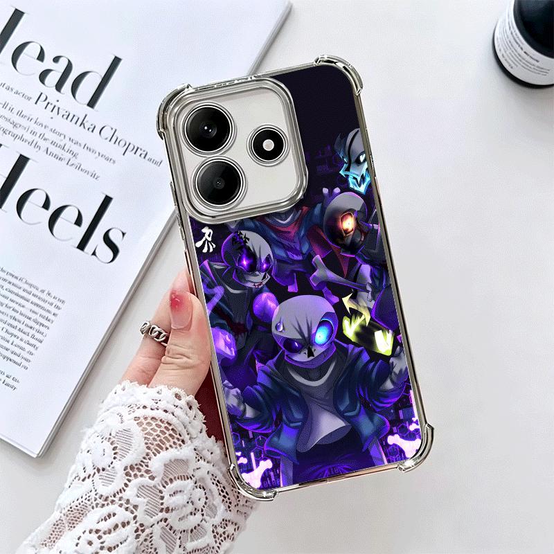 U-Undertale S-Sans Vergoldetes Handyhülle Für Xiaomi Redmi Note 14 15 Pro Plus 13 12 11 11S 11T 10 9S 9 5G Anti-Fall Airbag-Abdeckung