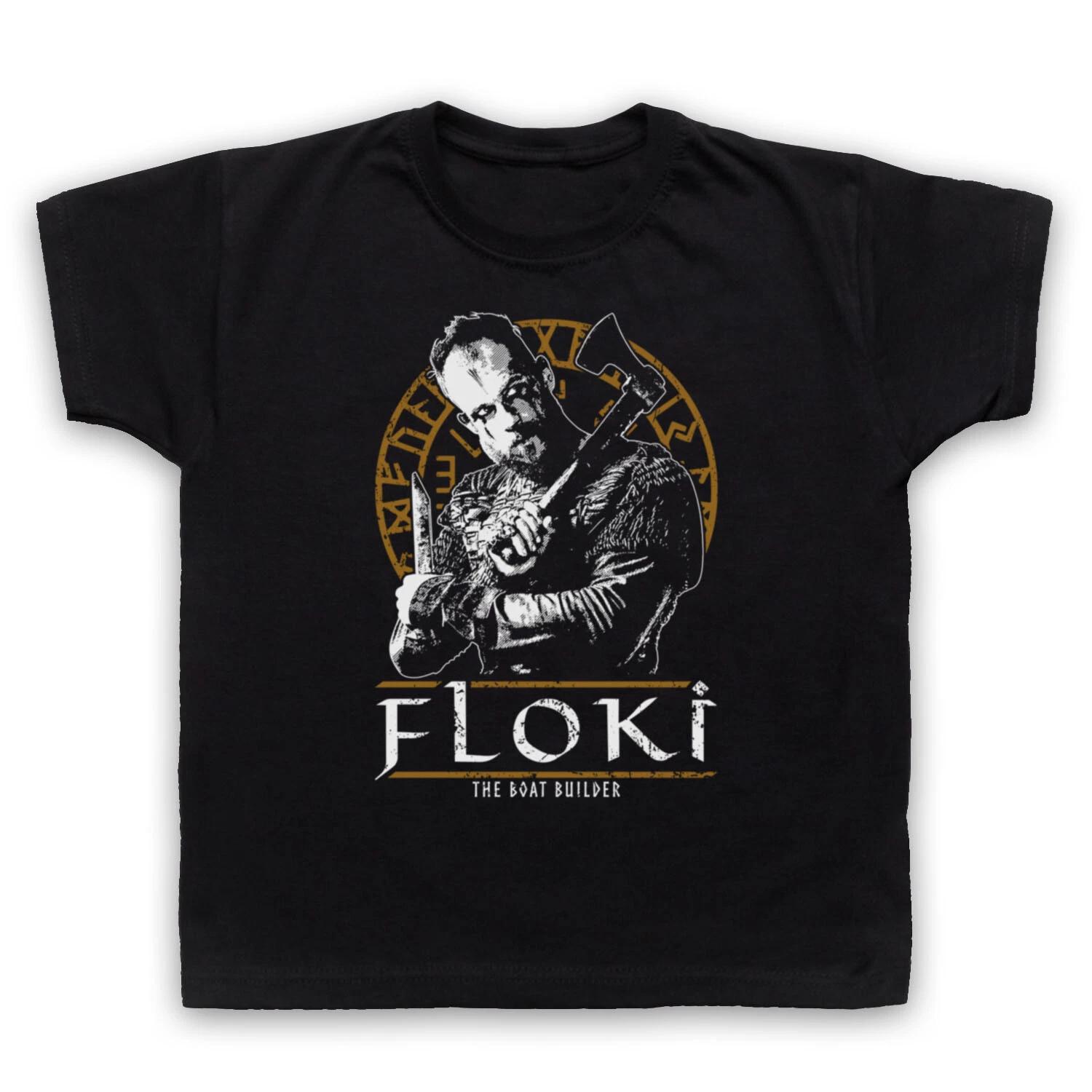 VIKINGS FLOKI THE BOAT BUILDER NORSE SAGA HISTORY TV KIDS CHILDS T-shirt 120