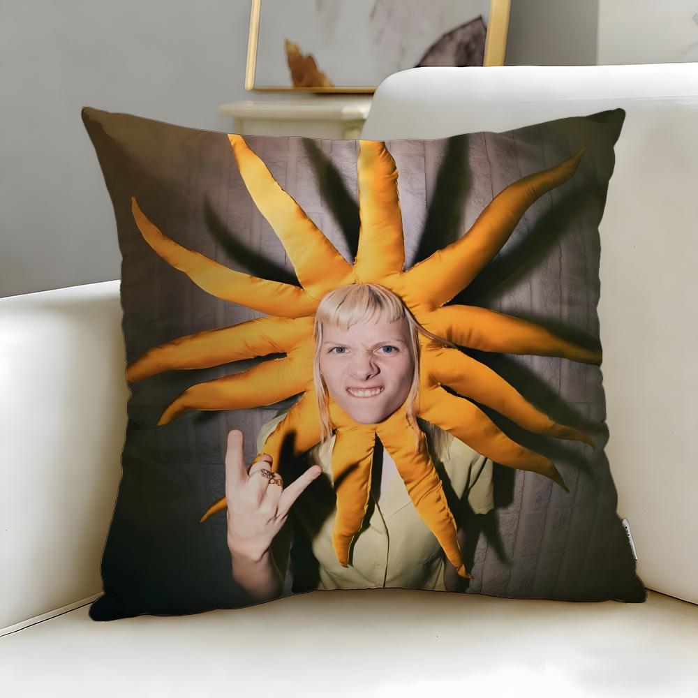 popular singer Aurora Cushion Cover Soft  EasyWash Pillow Case  Versatile for Couch Bed Travel and Office