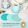 Perfect for Restaurants and Cafes: 8 Absorbent Coasters with Holder, Tabletop Protection, and Table Decor In a Minimalist Cotton Woven Coaster Set
