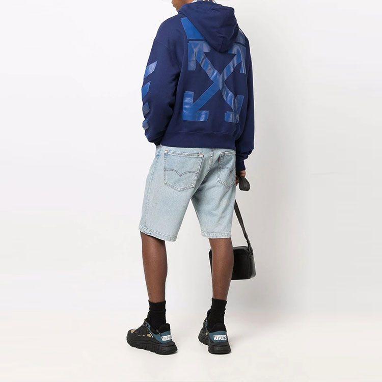 OFF WHITE FW21 Sweatshirt Men's Blue OMBB037F21FLE0074545