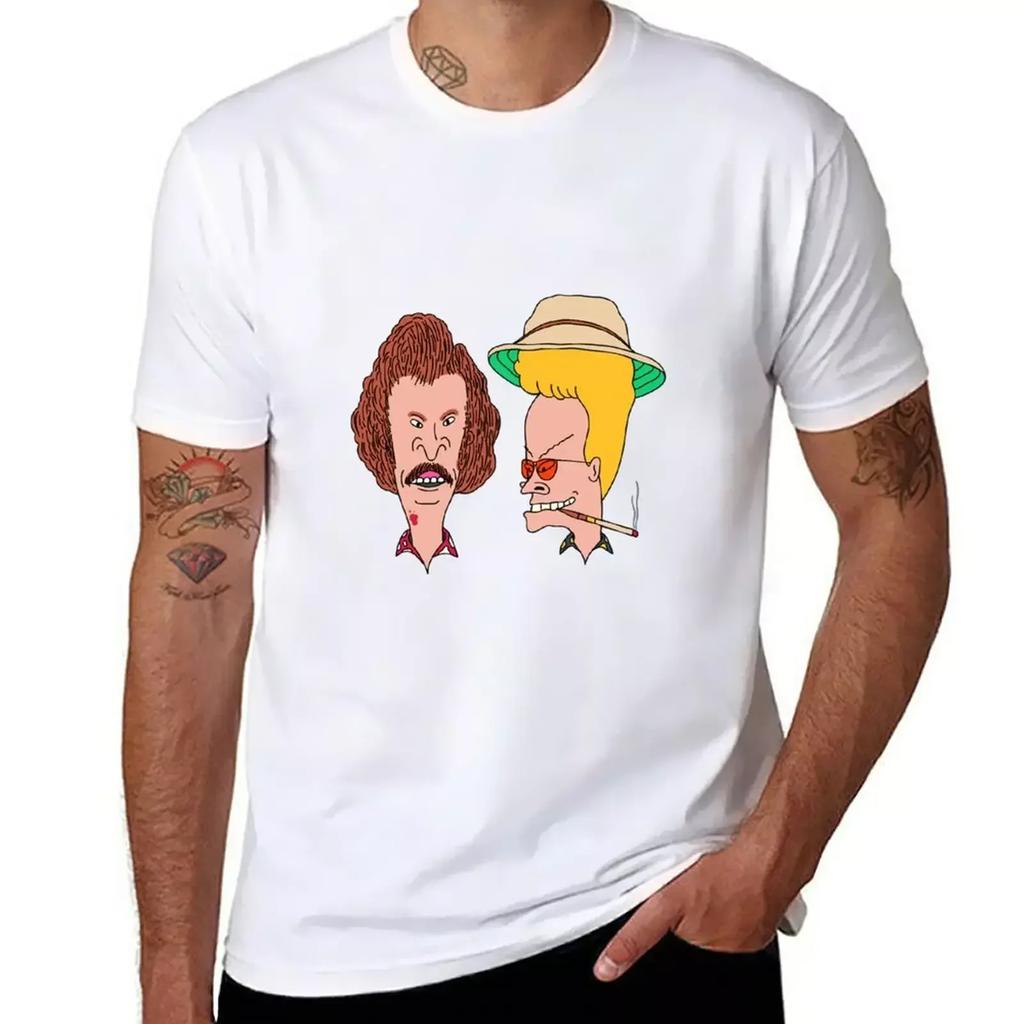 Beavis And Butthead In The Style Of Fear And Loathing In Las Vegas Tshirt Blacks Oversizeds Unisexs Clothing