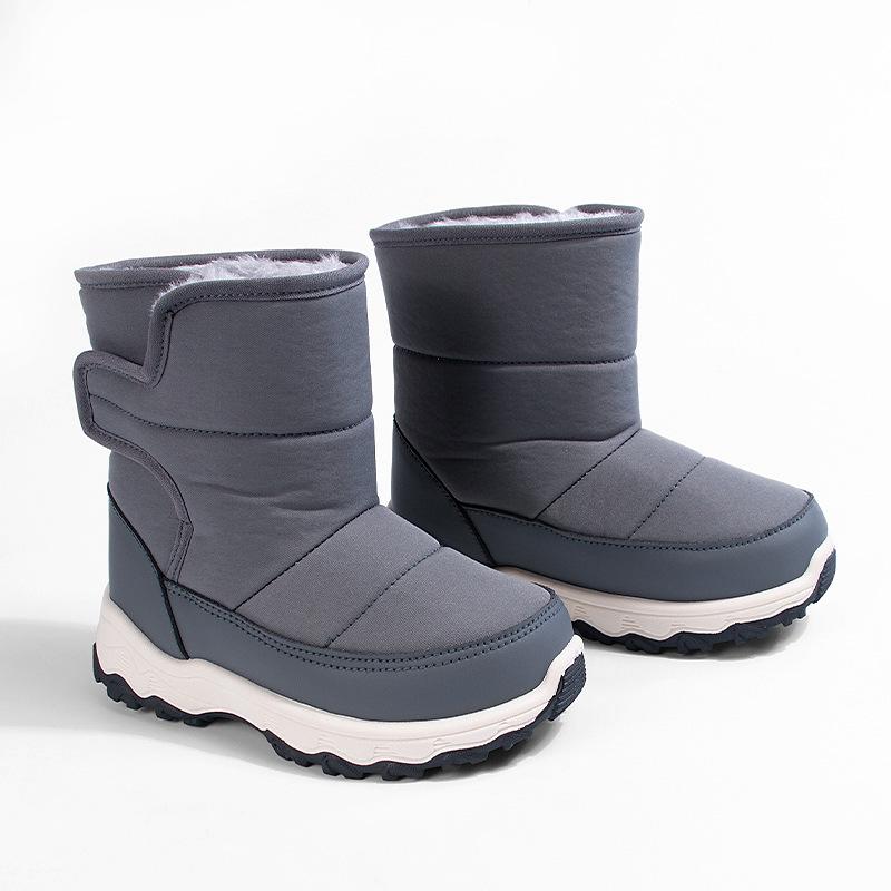 Winter new girls boots thickened warm Velcro children's snow boots boys casual soft-soled sports cotton shoes