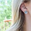 Lovely Round Zircon Ear Studs Women Girl Party Earrings Piercing Jewelry Charm