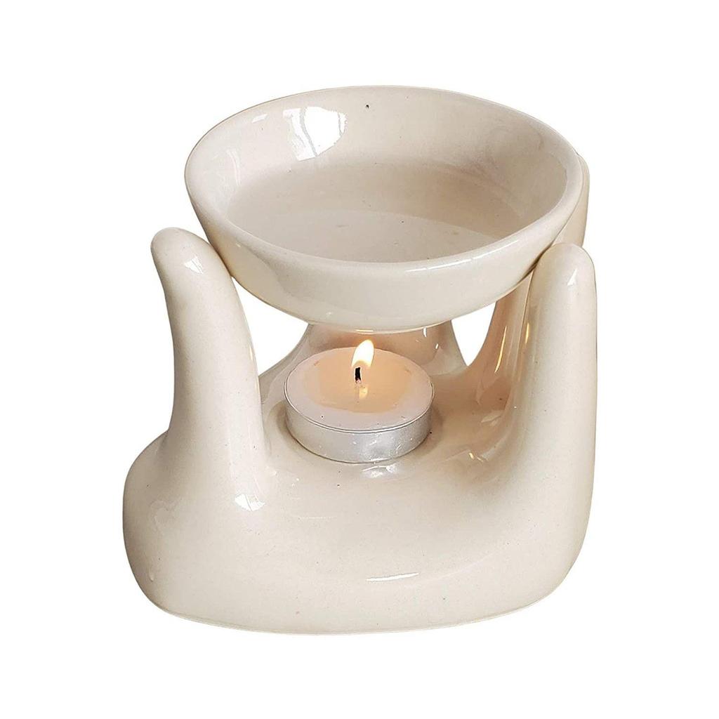 Keramický ruční typ aroma difuzéru olejové lampy s růžovým olejem 10ml