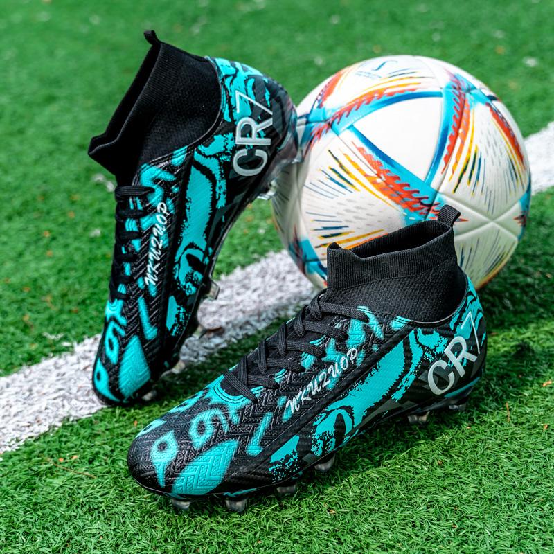 Herren Fußballschuhe Stollen Professionell High-Top Atmungsaktiv Sportlich Fußballstiefel, Outdoor Fußball Trainingsschuhe für FG AG Herren