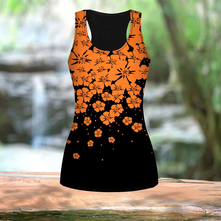 3D Φλοράλ Μοτίβο Γυναικεία Αθλητικά Τοπ Γιόγκα Γυμναστηρίου με Μοτίβο Καλοκαιρινά Αθλητικά Μπλουζάκια Αμάνικα Μεγάλα Μεγέθη