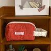 Ins Large Capacity Zipper Makeup Bags Rabbit Quilted Cotton Cosmetic Cases Cute Travel Storage Pouch Organizer for Women Handbag