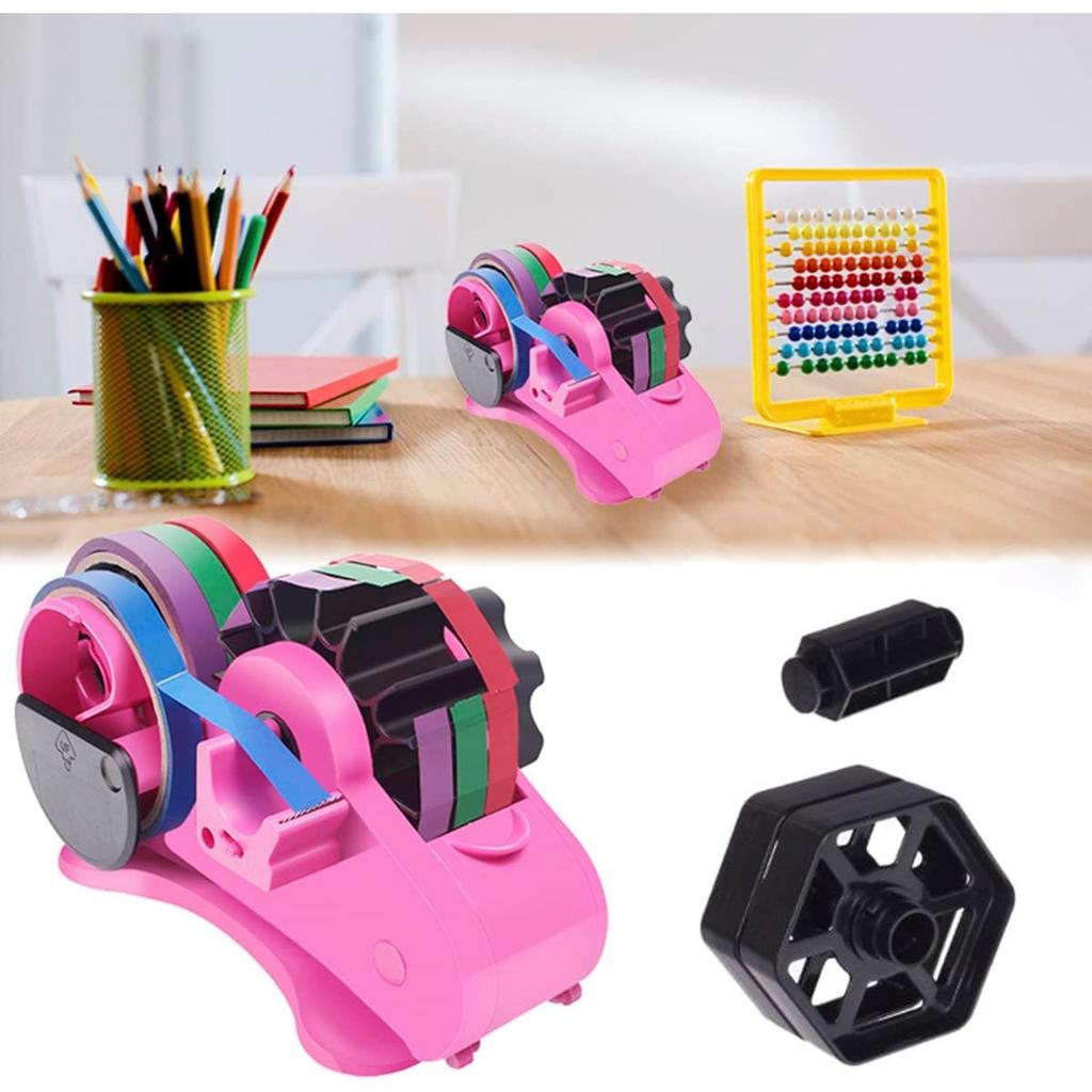 Heat Tape Dispenser, Semi-Automatic Desk Tape Dispenser with Compartment Slots Multiple Roll Cut Heat Tape Dispenser Sublimation for Heat Transfer