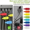 5-50Pcs Self-Adhesive Cable Labels, Reusable Waterproof Wire Marking Stickers, Fiber Cable Tags for Office Home Wire Organizer