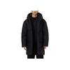 Li Ning Plain Logo Zipper Hooded Down Jacket Men Outerwear Black AYMS141-2